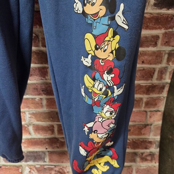 Disney Sweatpants L | Mickey and Friends Navy Cozy Cartoon Athleisure Loungewear - Picture 6 of 7
